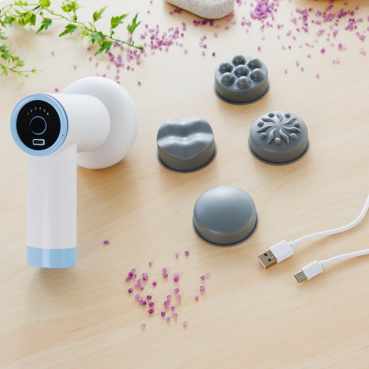 6-in-1 Rechargeable Anti-Cellulite Massage Gun CellyGun InnovaGoods-4